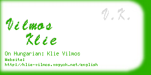 vilmos klie business card